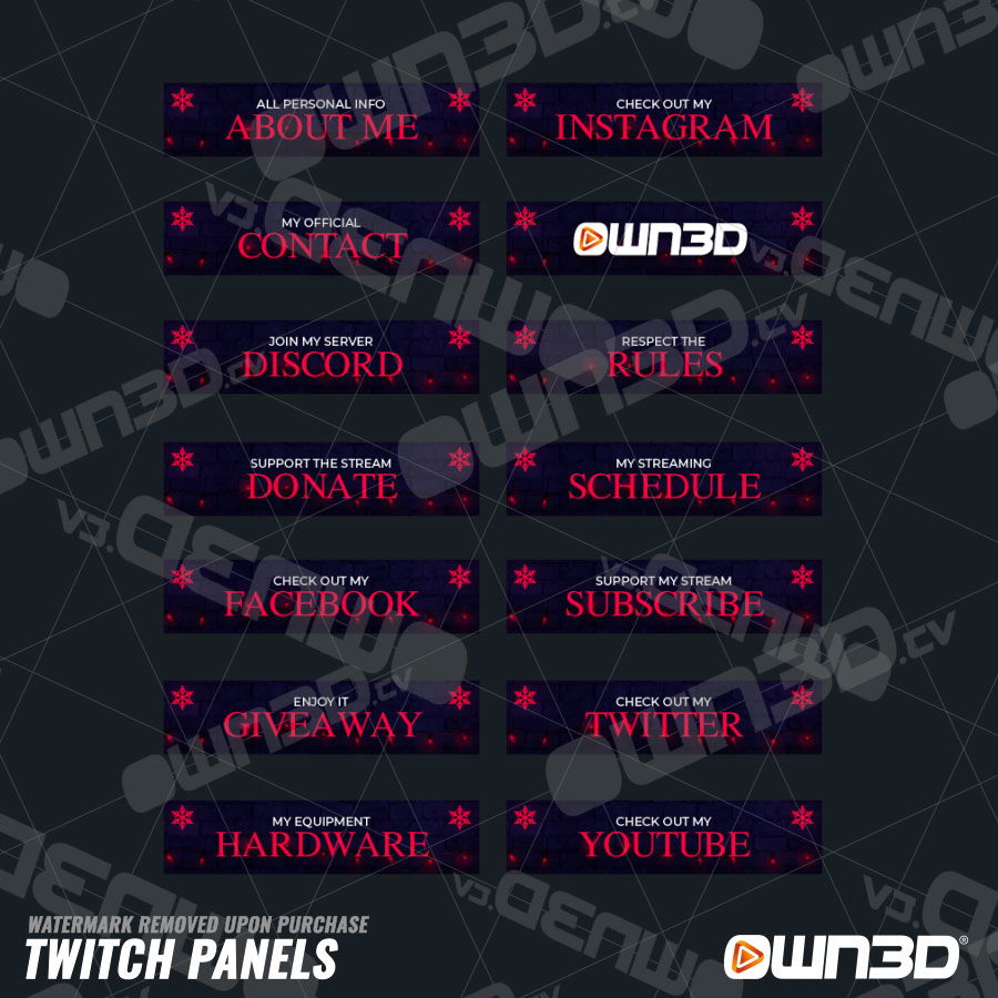 Destiny 2 Titan X15 Twitch Panels 