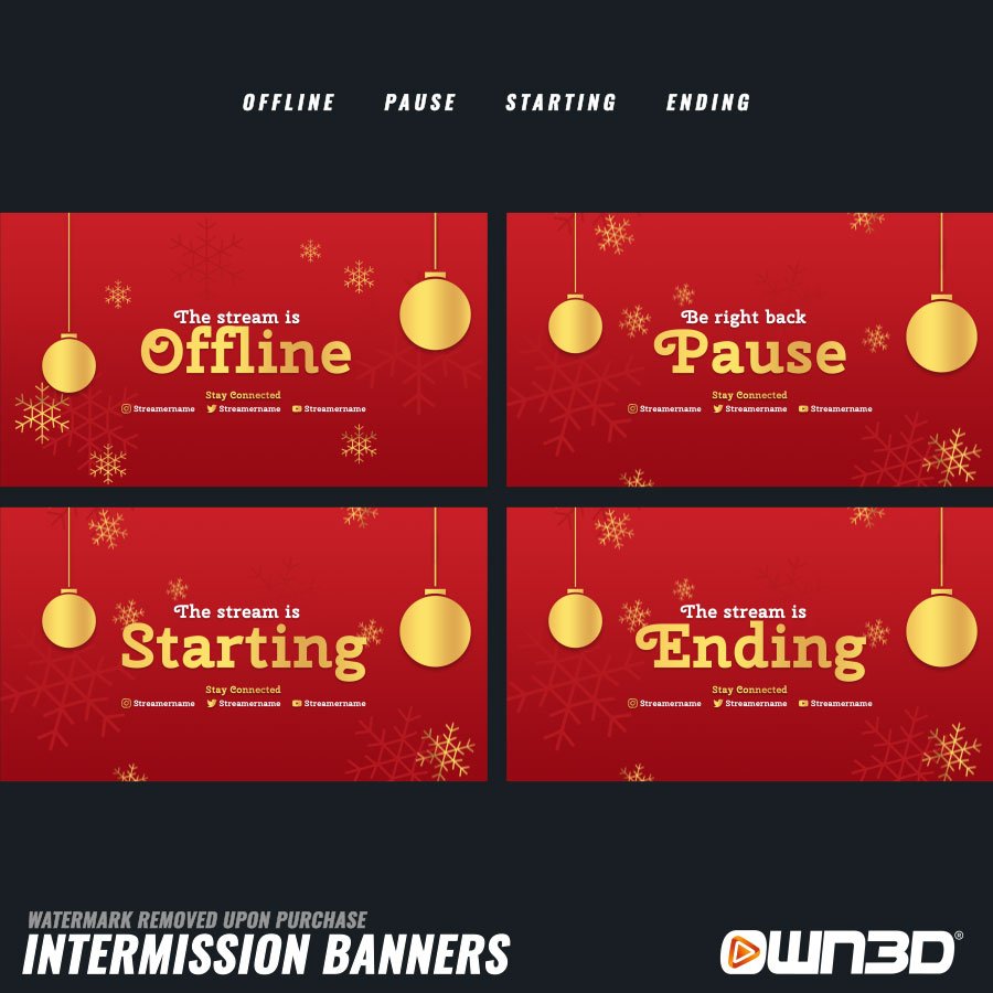Xmas Offline-Banner & Start-/ Pause- & End-Screens