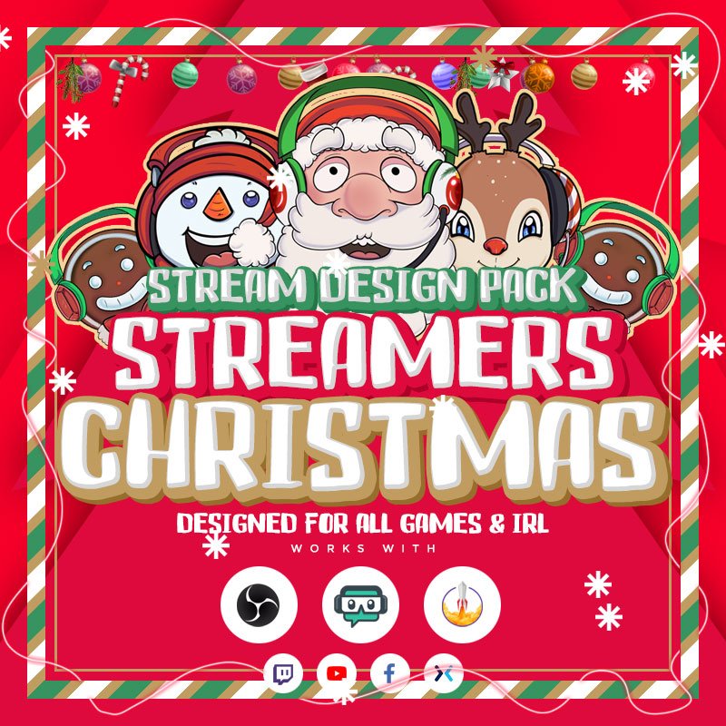 StreamersChristmas Packs d'overlays de Stream pour Noël
