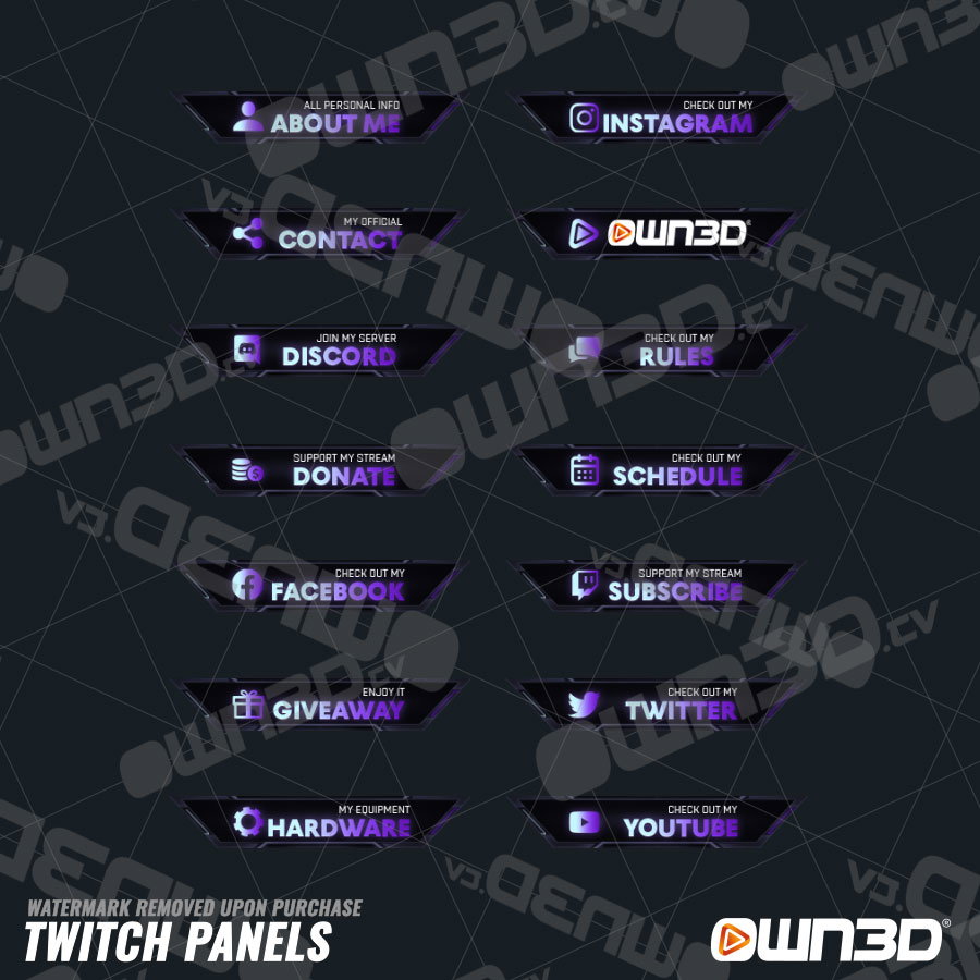 Hexagon Twitch Panels - #1 Shop for Streamers | OWN3D