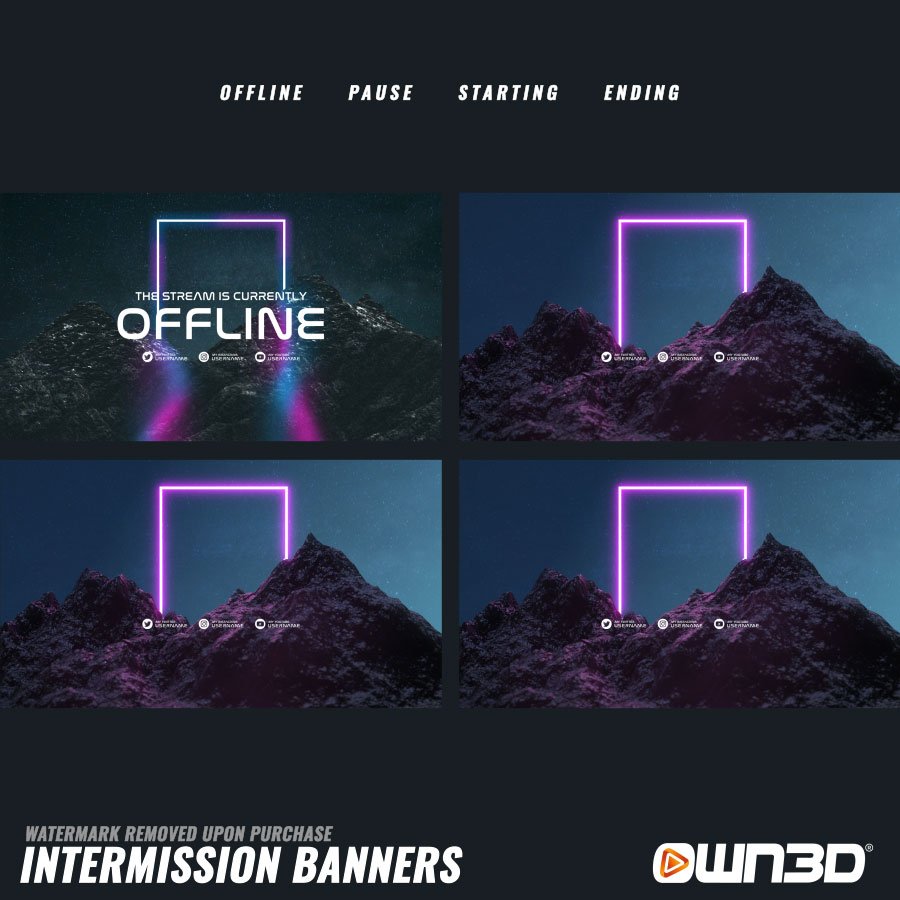 Synthrunner Intermission Banner - Offline, Pause, Start & End Screens