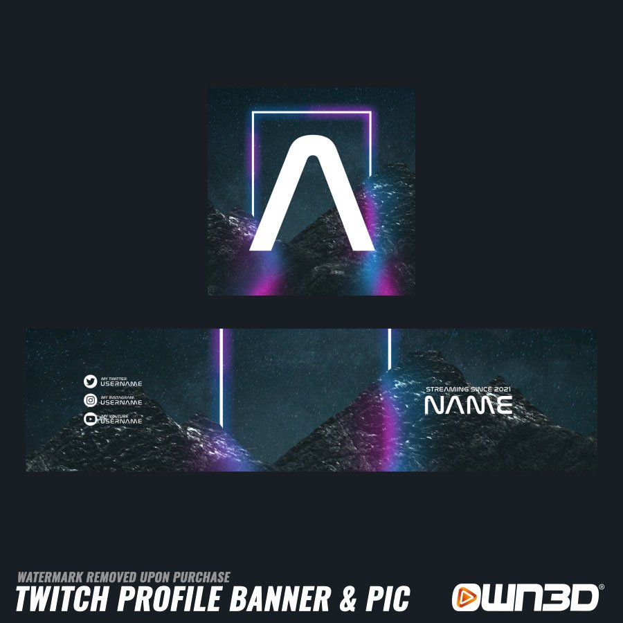 Synthrunner Banners de perfil da Twitch