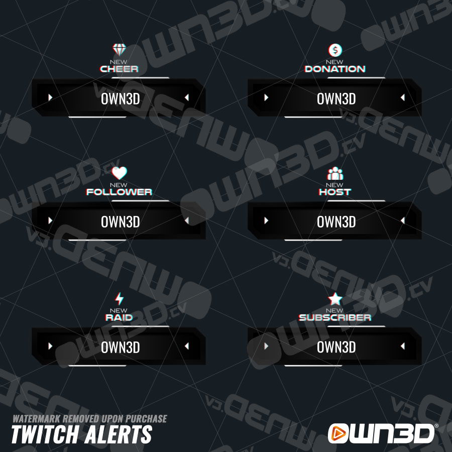 Glitchy Alertas de Stream para Streamlabs