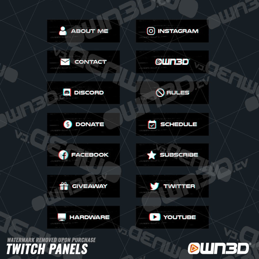 Destiny 2 Titan X15 Twitch Panels 