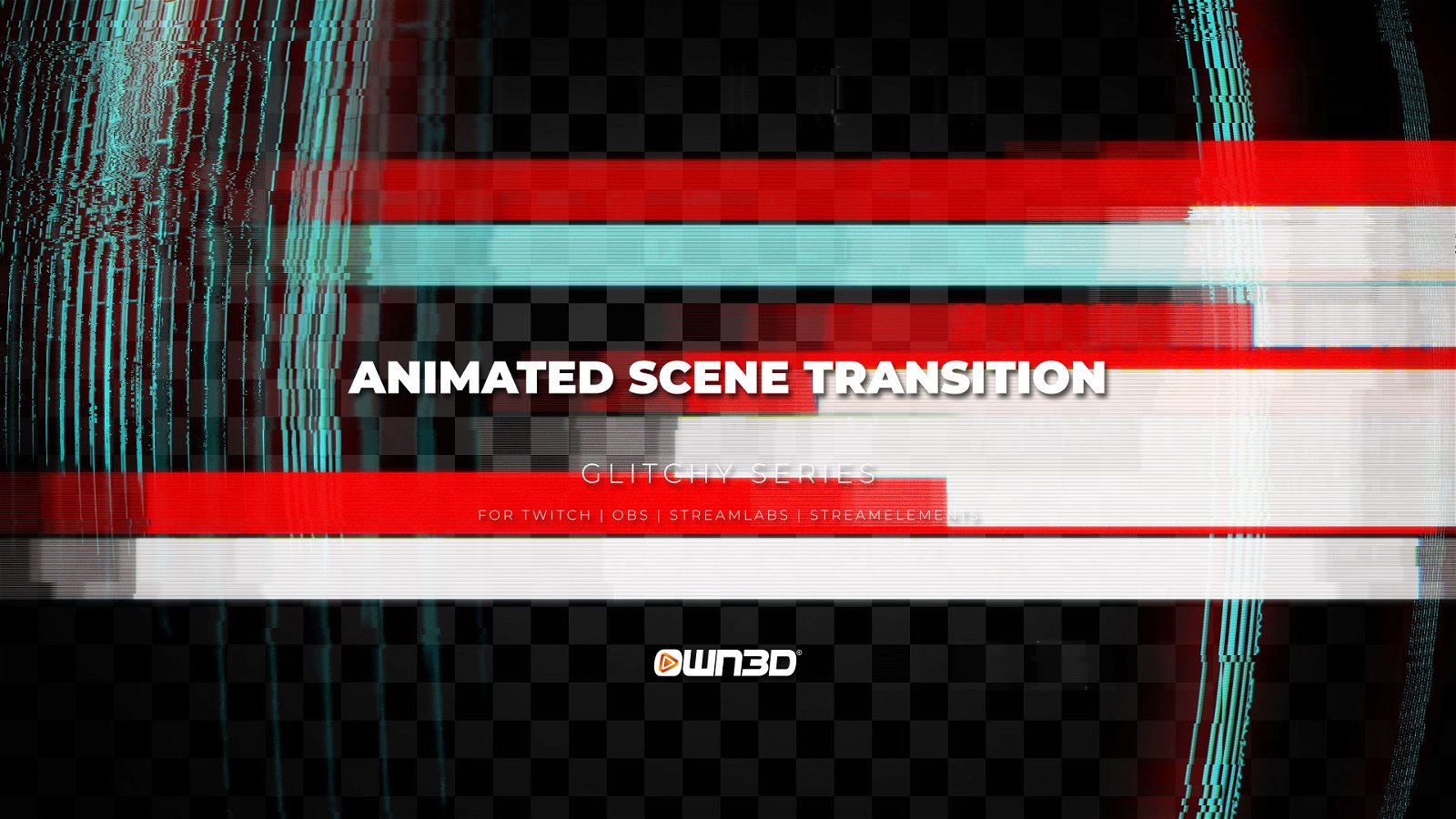 Glitchy Transições de cena animadas para OBS