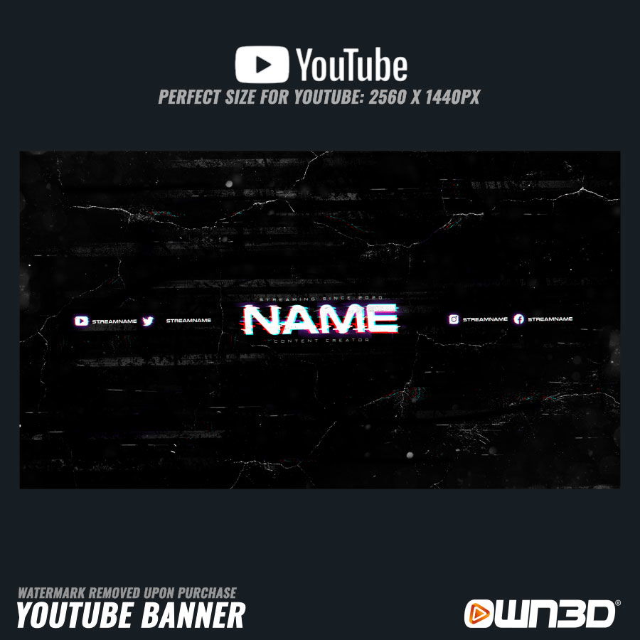 Glitchy YouTube Banner