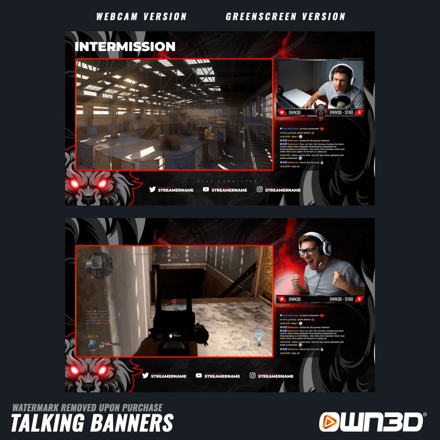 Wolves Talking Screens / Overlays / Banners