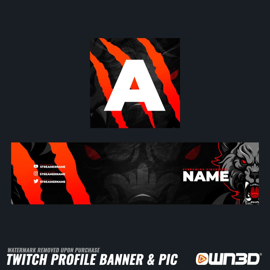 Wolves Banners de perfil da Twitch