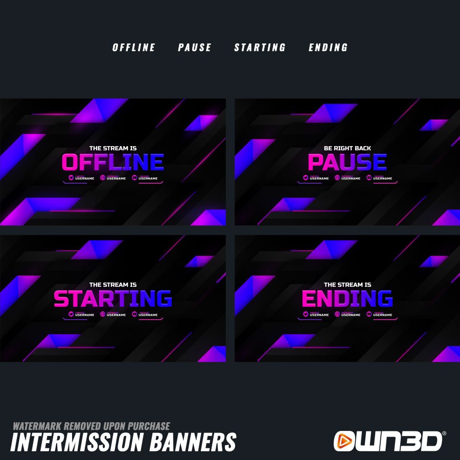 Zenith Intermission Banner - Offline, Pause, Start & Ende Screens