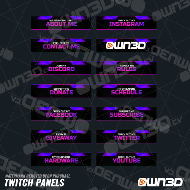 Zenith Twitch Panels - OWN3D