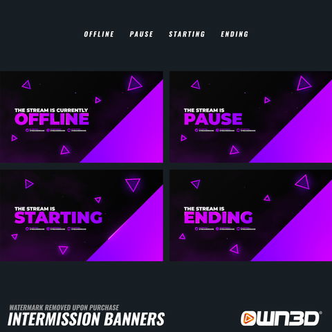 Allure Intermission Banner - Offline, Pause, Start & End Screens - OWN3D