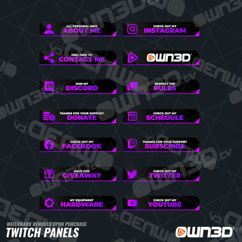 Allure Twitch Panels - OWN3D