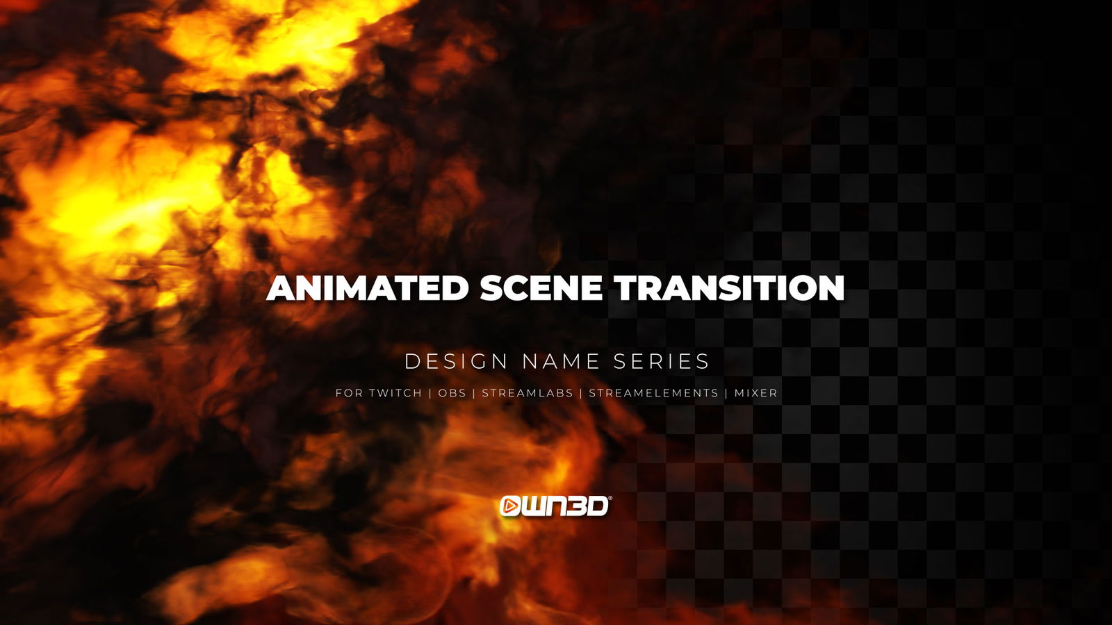 Flames Transiciones Stingers para escenas de OBS