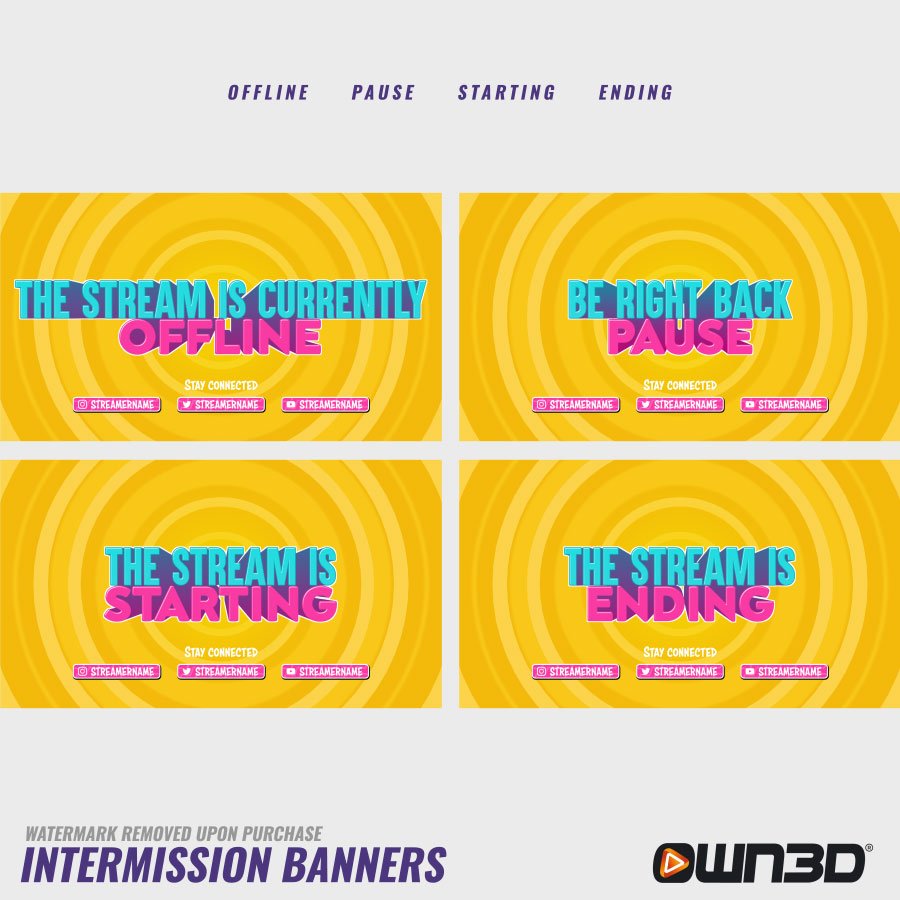 Flounder Offline-Banner & Start-/ Pause- & End-Screens