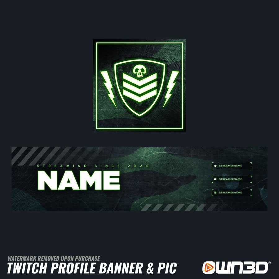 Military Twitch banners