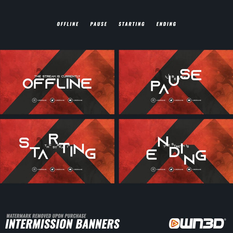 Opex Offline-Banner & Start-/ Pause- & End-Screens