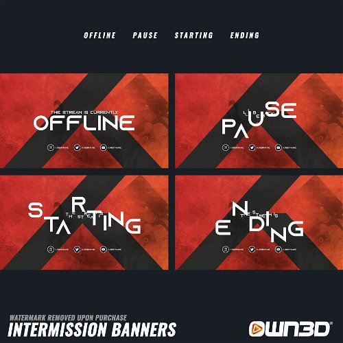 Opex Intermission Banner - Offline, Pause, Start & End Screens - OWN3D