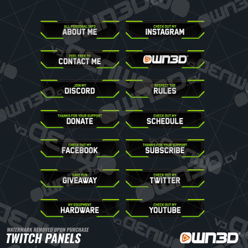 Striking Twitch Panels Twitch Panels