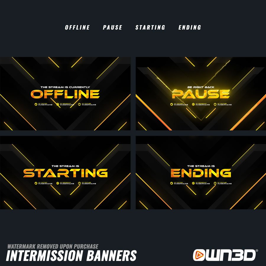 Aurous Offline-Banner & Start-/ Pause- & End-Screens