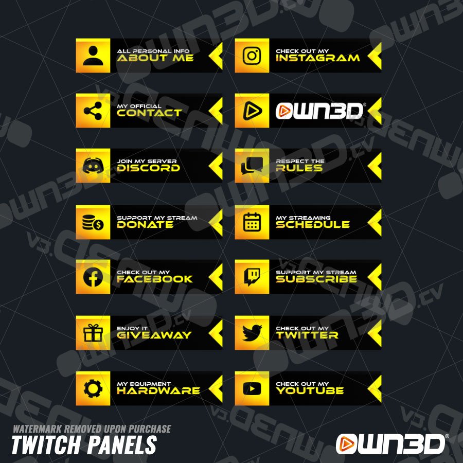 Aurous Premium Twitch Panels