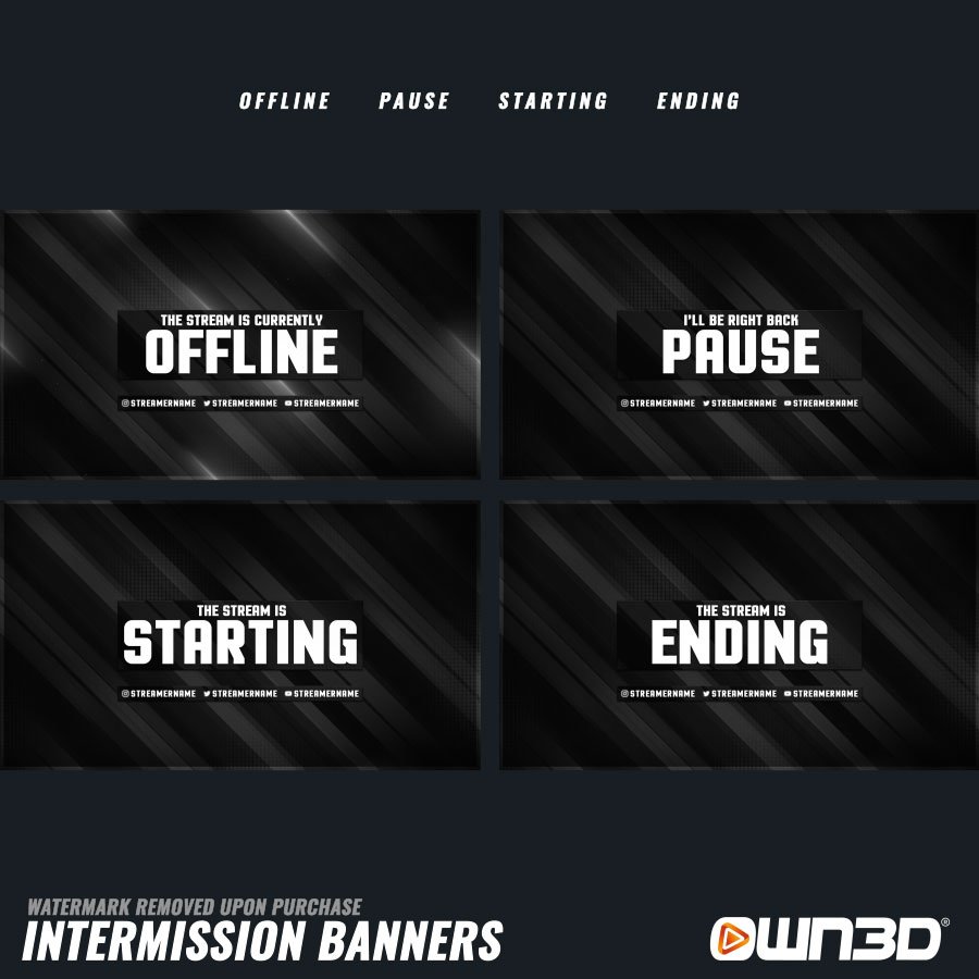 Blackmode Offline-Banner & Start-/ Pause- & End-Screens