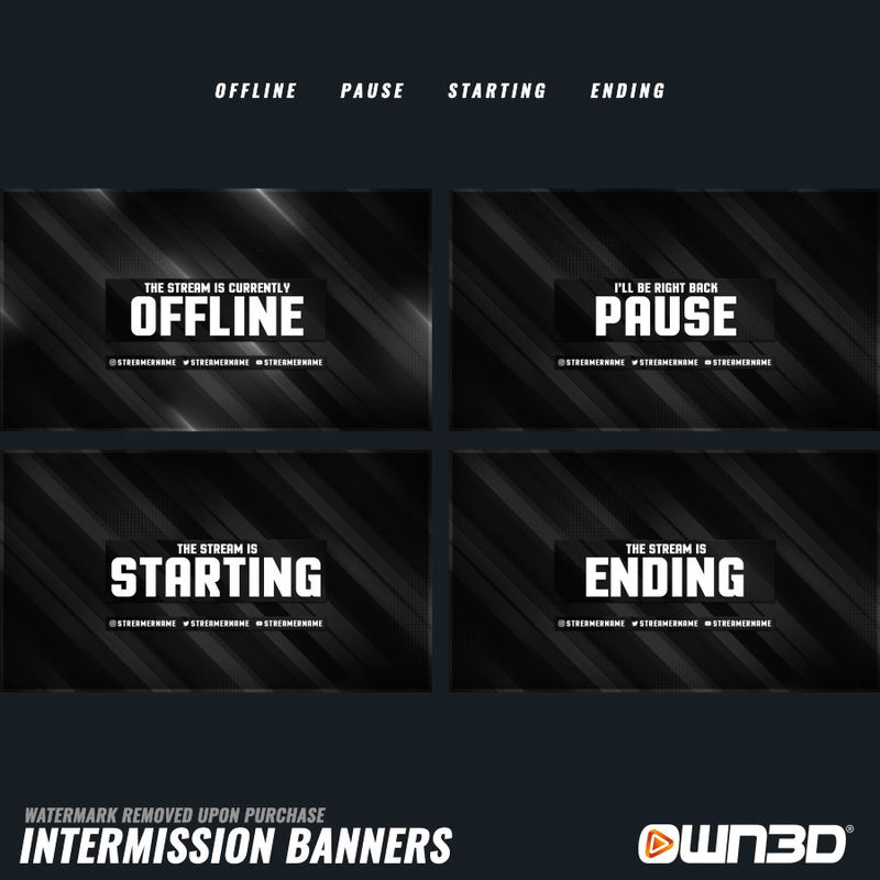 Blackmode Intermission Banner Offline Pause Start And End Screens Own3d