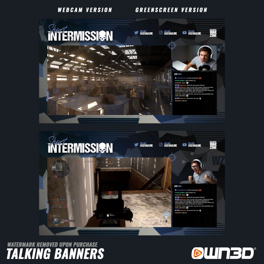 Call of Duty Cold Camo Talking Screens / Overlays / Banners