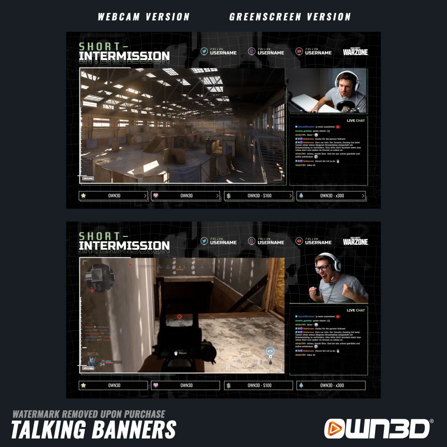 Call of Duty Ghost Talking Screens / Overlays / Banners