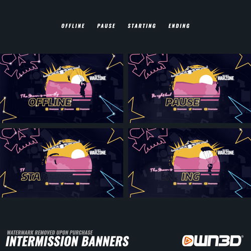 Call of Duty Neon Verdansk Intermission Banner - Offline, Pause, Start ...