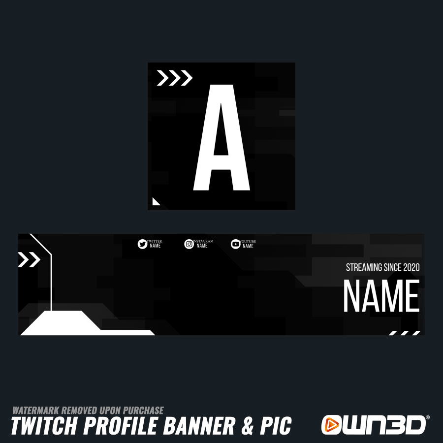 Twitch Panel / Anime / Dark / Glitch / Twitch Profile Panels / 