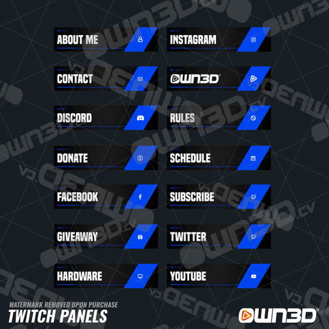 Minimal Twitch Panels - #1 Shop for Streamers | OWN3D