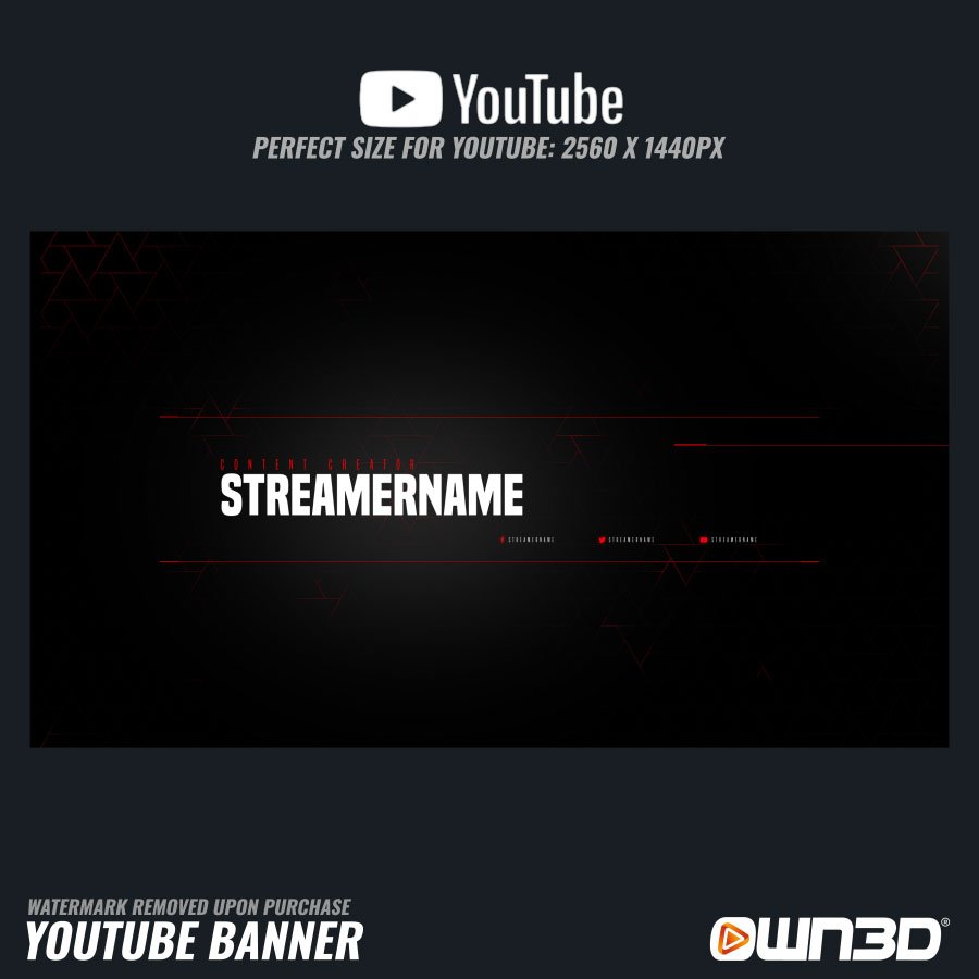 Minimal Red YouTube Banner