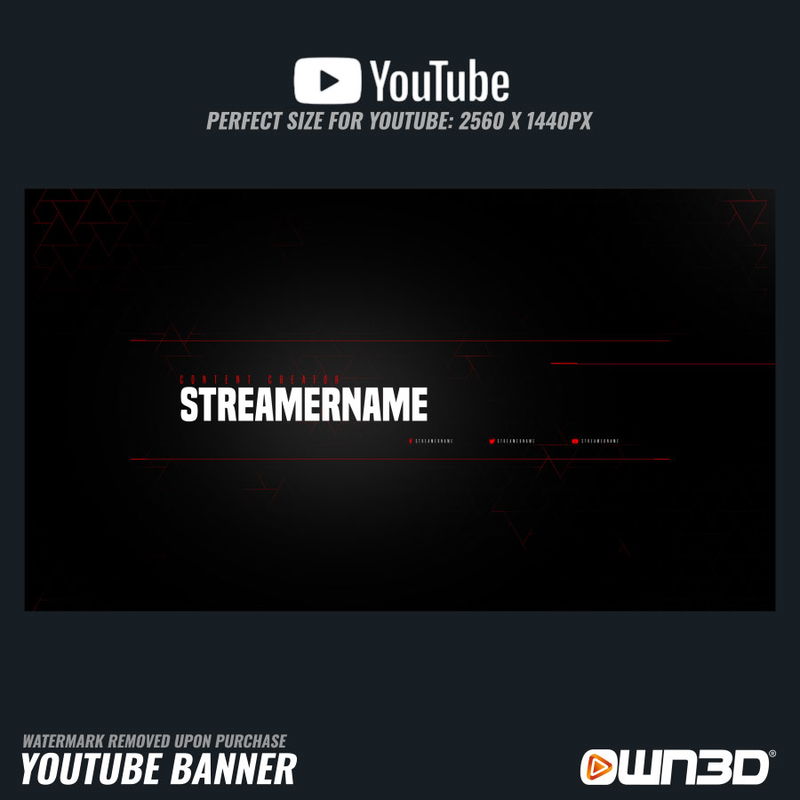 Minimal Red YouTube Banner - OWN3D