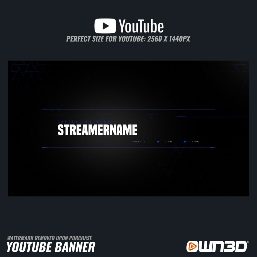 Minimal Blue YouTube Banner