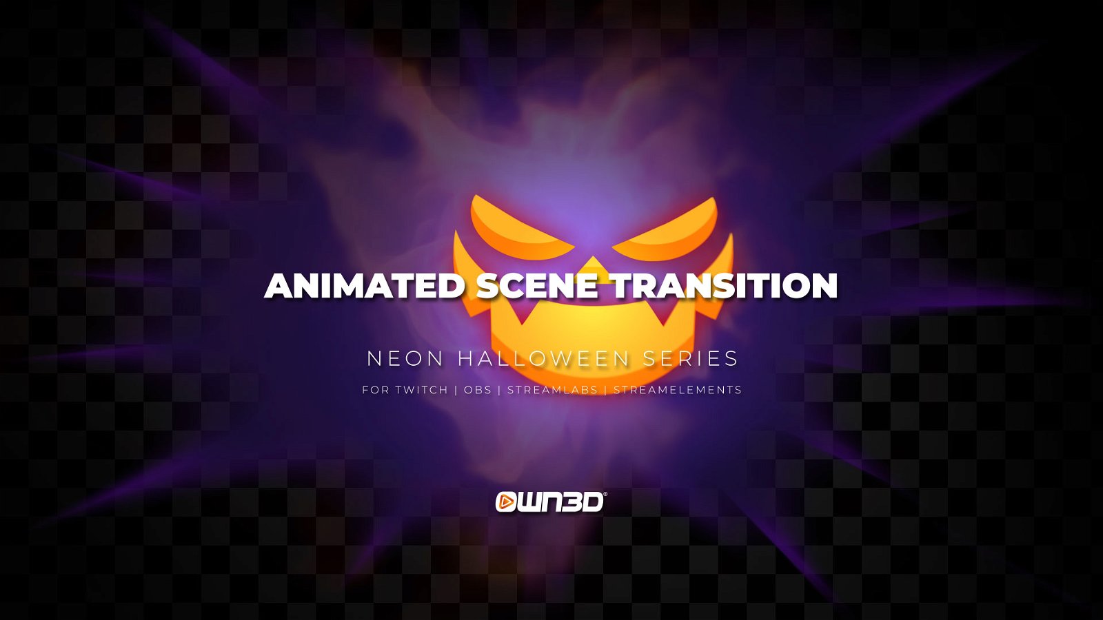 Neon Halloween Escena de transición animada para Twitch
