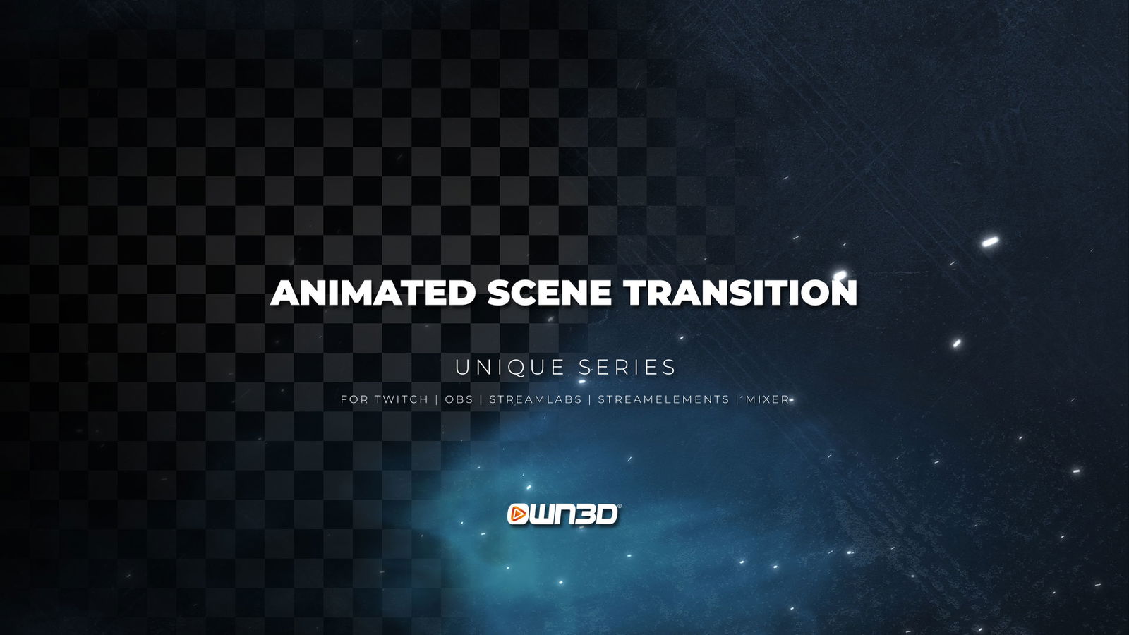 Unique Blue Escena de transición animada para Twitch