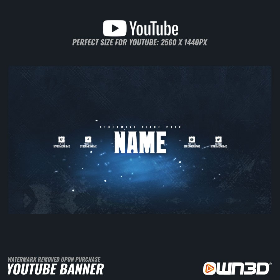 Unique Blue Banner de YouTube