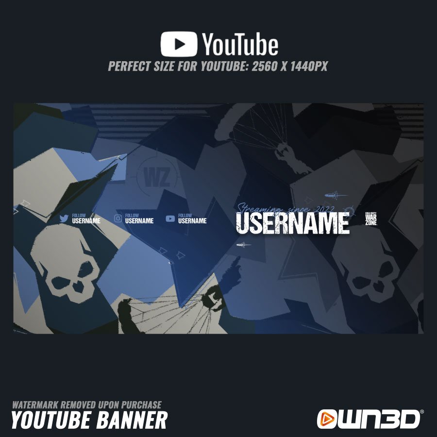 Call of Duty Cold Camo YouTube Banner