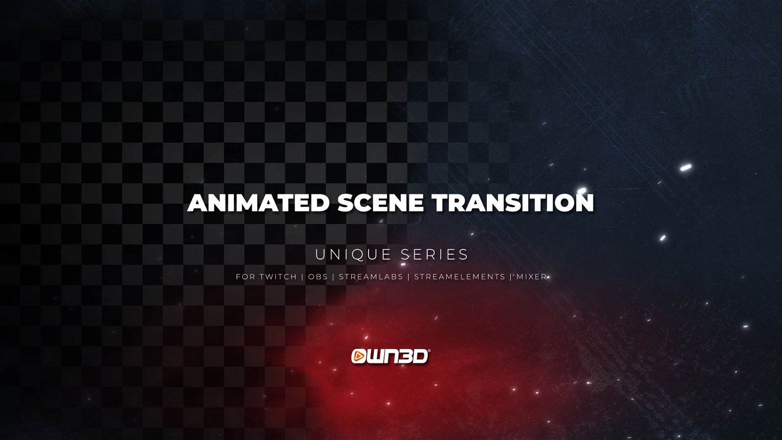 Unique Red Transições de cena animadas para OBS