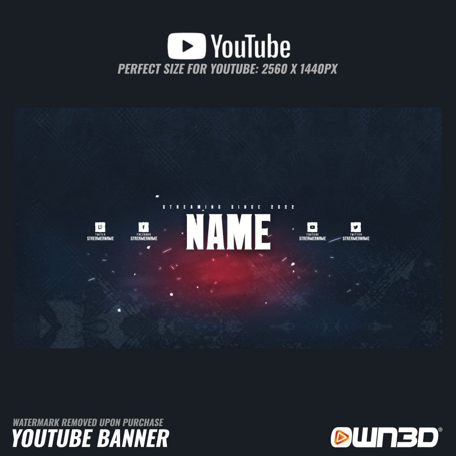 Unique Red YouTube Banner
