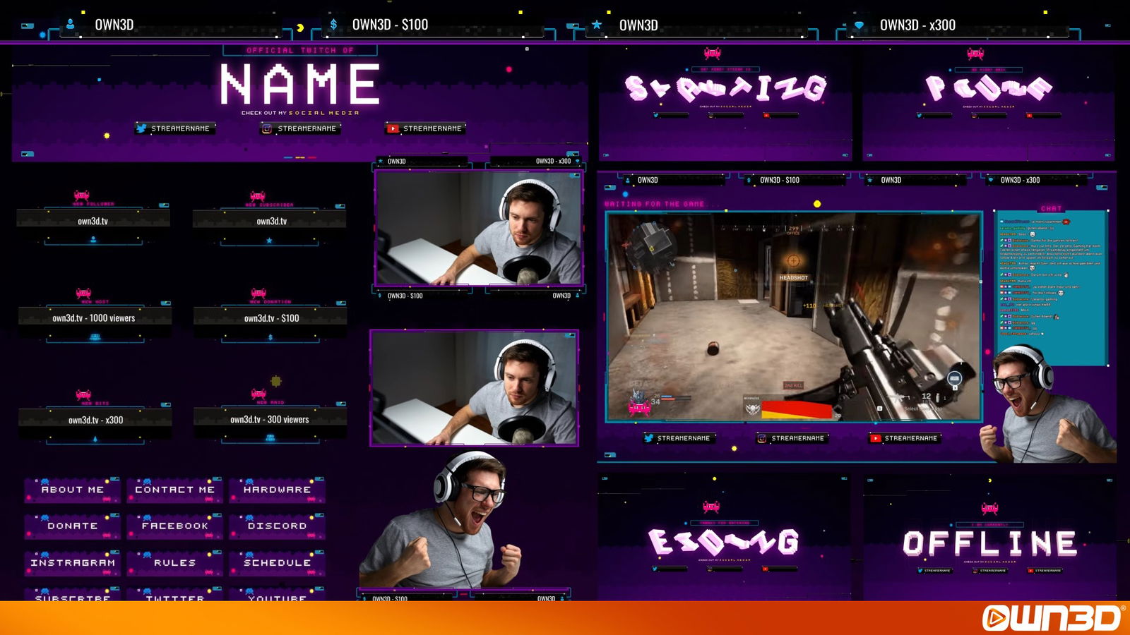 Nova - Pixel Art Stream Package - Nerd or Die