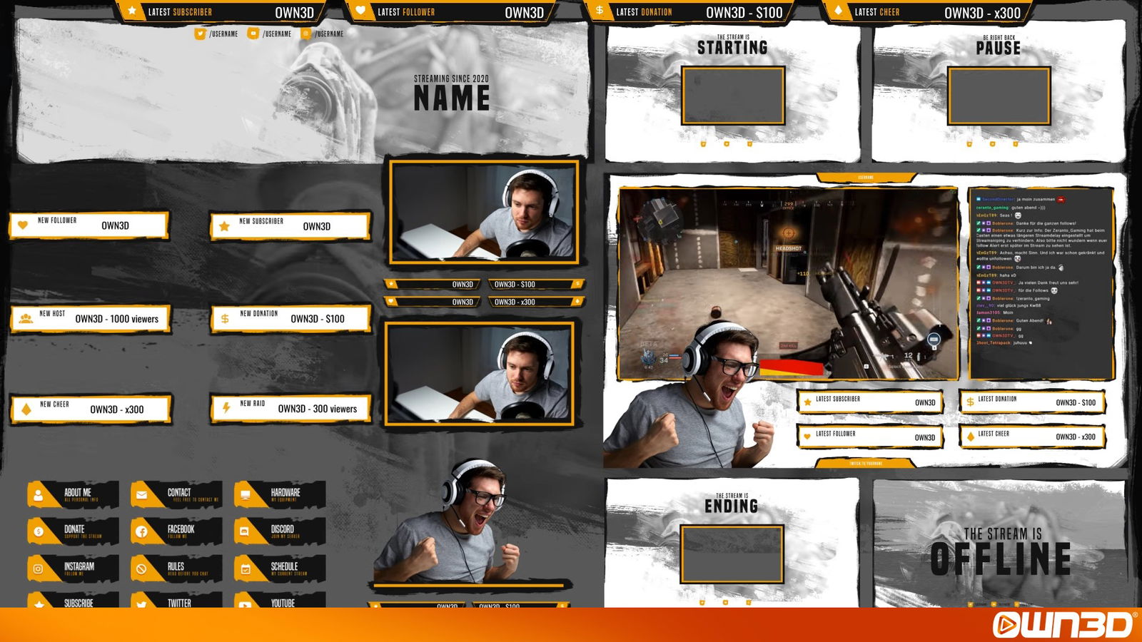 Desapego Games -  > PACK STREAMER - OVERLAY, WEBCAM, VIDEO