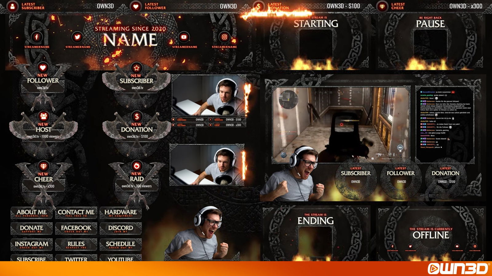 Twitch League of Legends Overlay - JUST CHATTING by Alenarya on