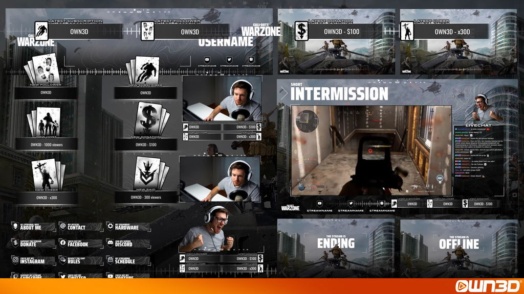 The Official Call Of Duty Streaming Overlay Templates For Twitch