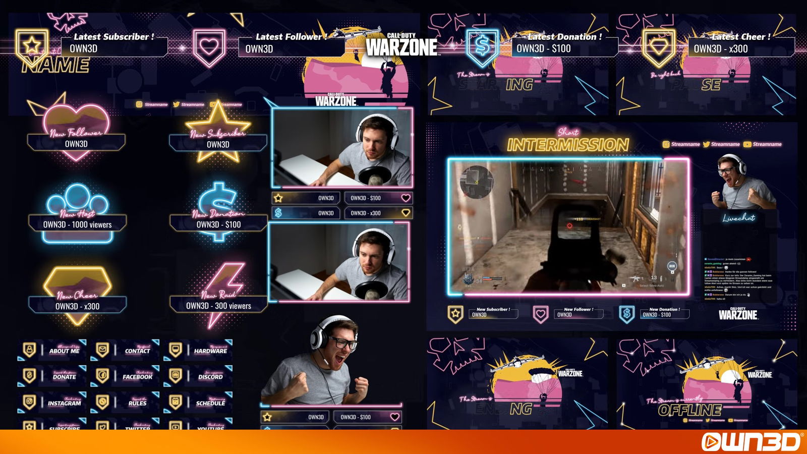 Warzone Overlay Just Chatting Animated Twitch  Facebook 