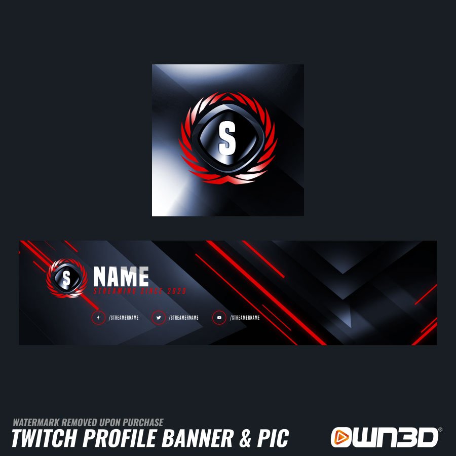 Titan Banners de perfil da Twitch