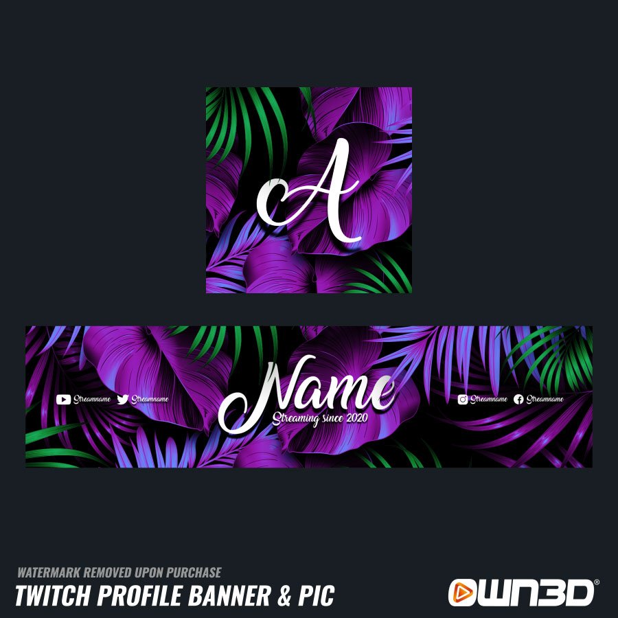 Tropical Banners de perfil da Twitch