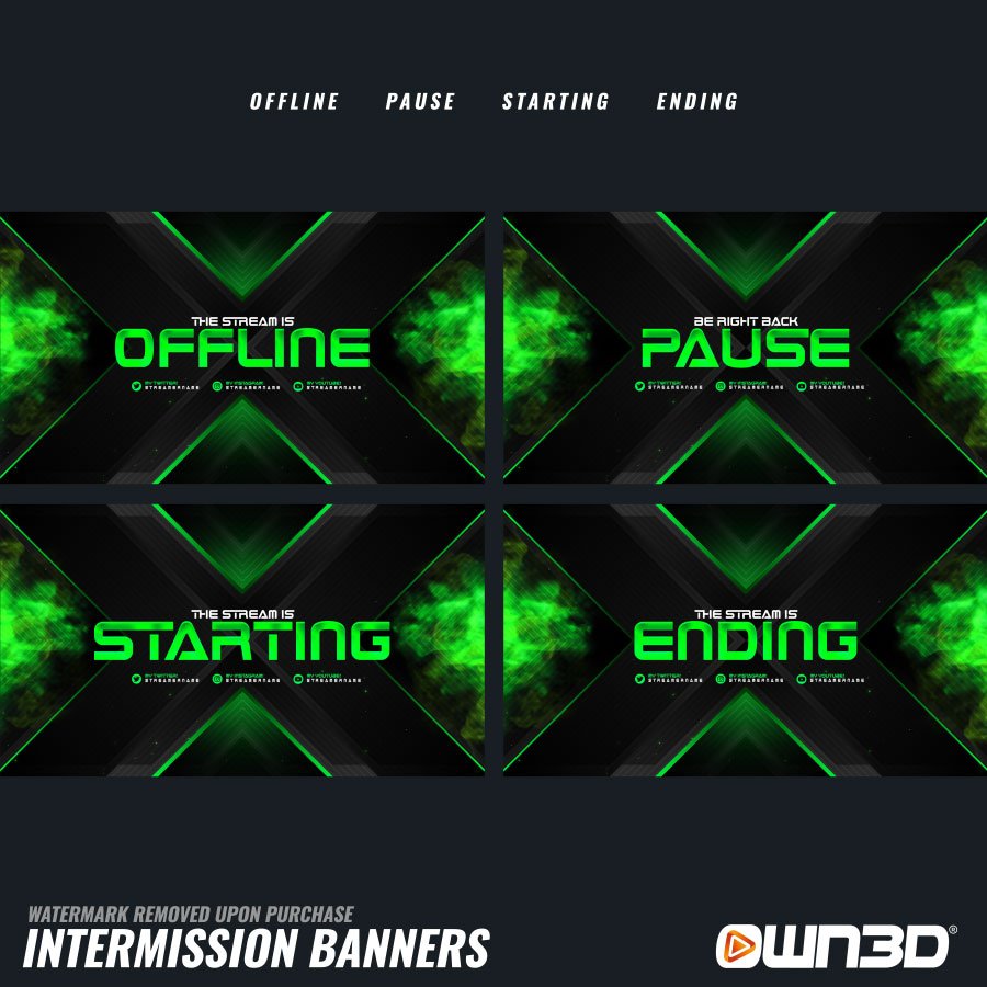 Verdant Intermission Banner - Offline, Pause, Start & End Screens