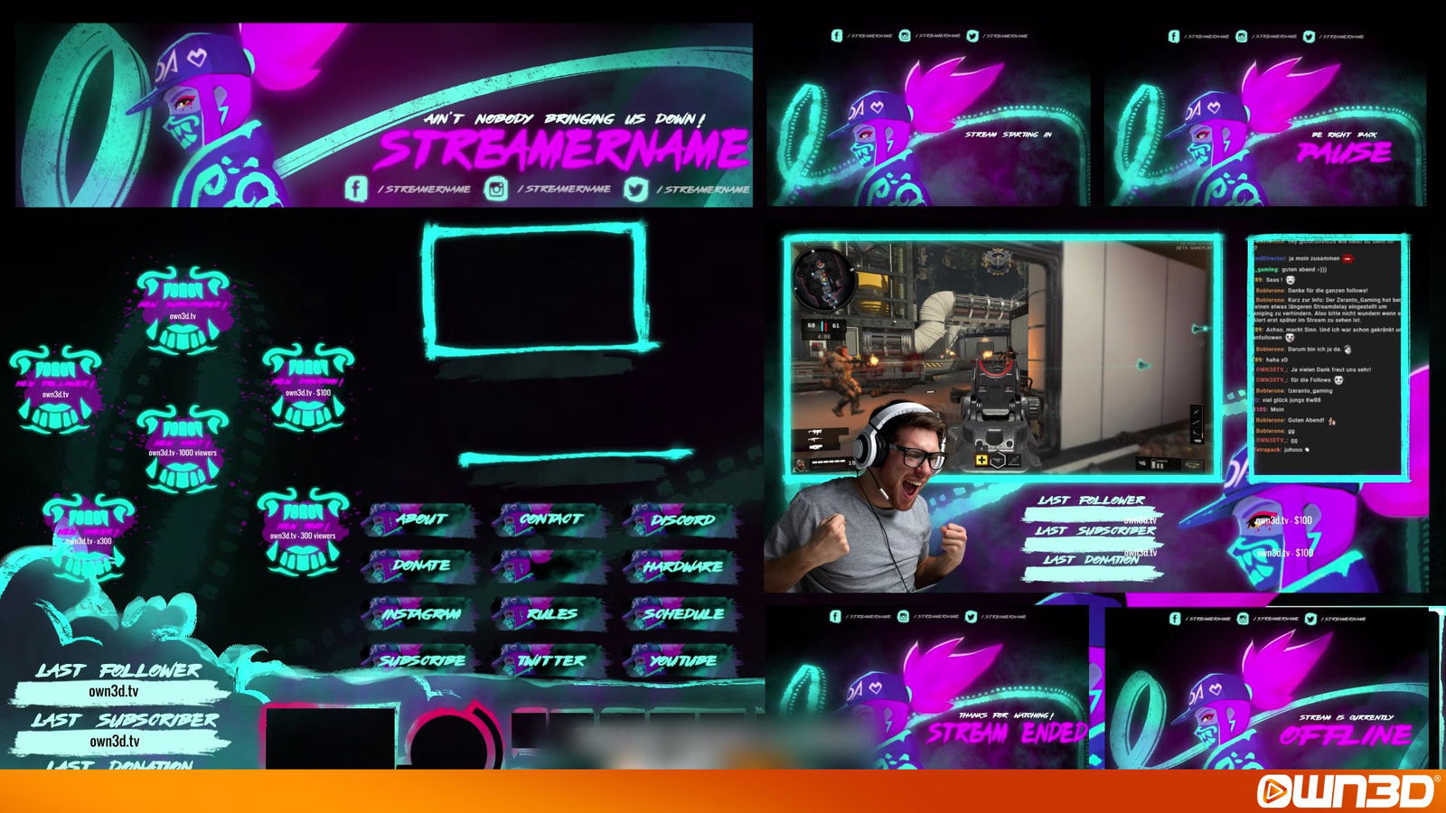 Warzone Overlay Just Chatting Animated Twitch  Facebook 