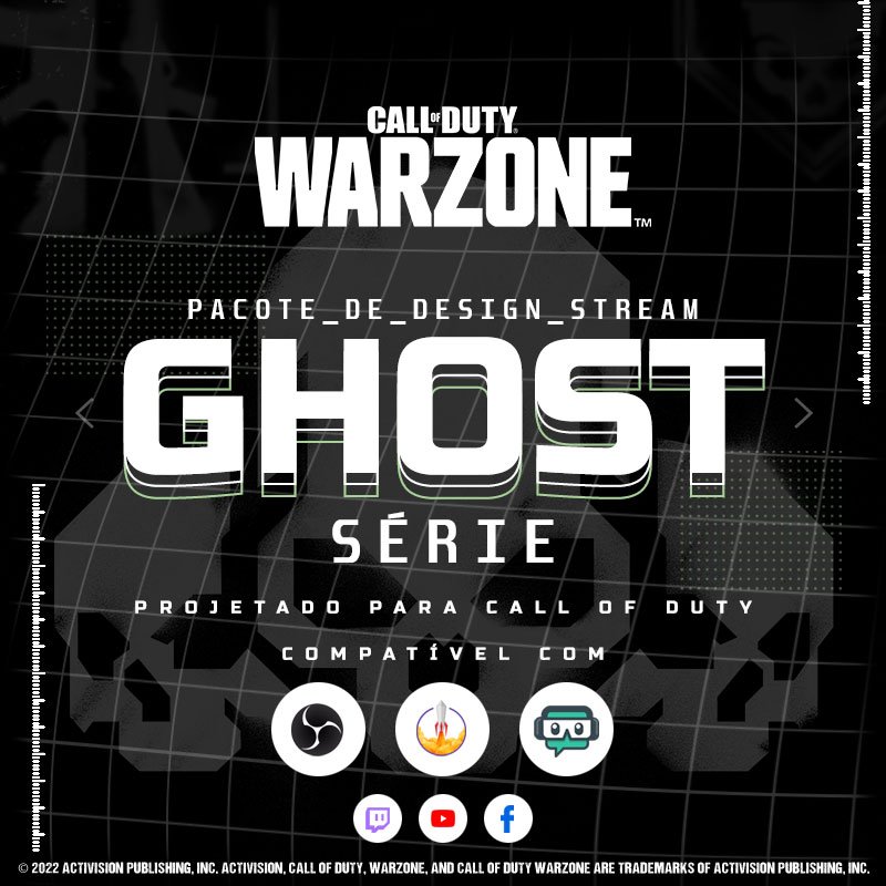 Call of Duty Ghost Pacotes de sobreposições para Stream para Facebook